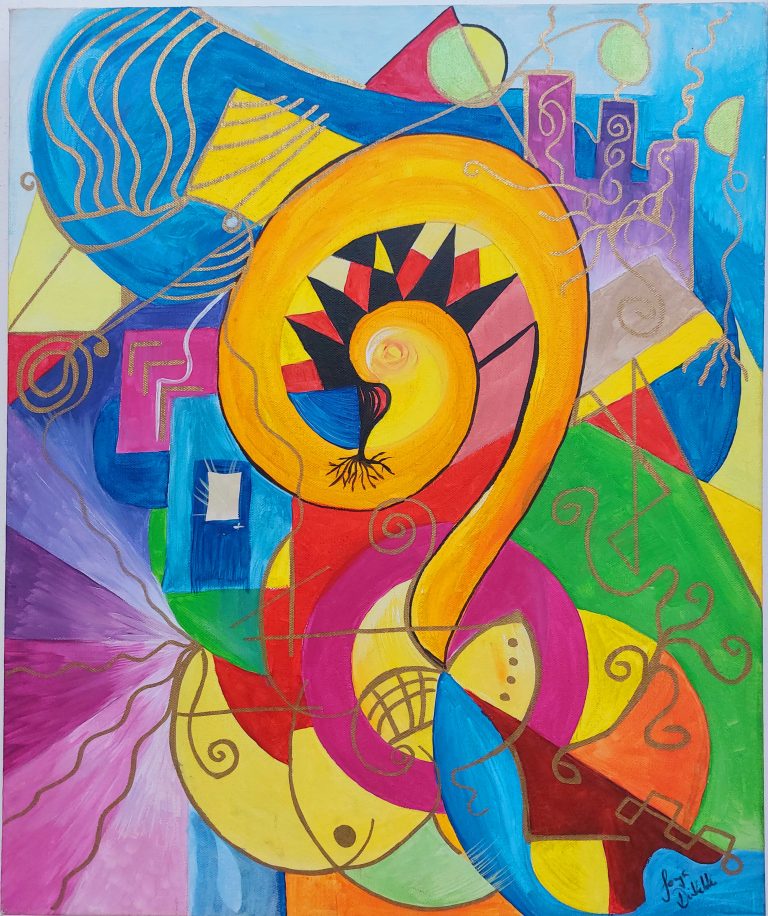 die blaue Tür 50x60